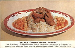 Balkan American Restaurant New York, NY Postcard Postcard