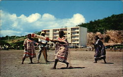 Women Playing Cricket Postcard