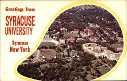 Aerial View of the Syracuse University Campus Postcard