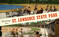 Greetings from St. Lawrence State Park Massena, NY Postcard Postcard