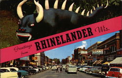 Greetings from Rhinelander Postcard