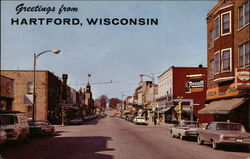 Main Street, Looking North Postcard