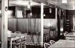 Dining Booths at Witham's Lobster Pound Postcard