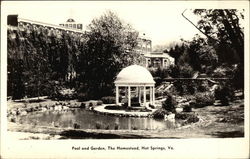 Pool and Garden, The Homestead Hot Springs, VA Postcard Postcard