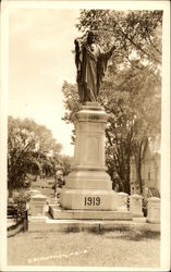 Statue of Jesus Dated 1919 L'Assomption, PQ Canada Quebec Postcard Postcard