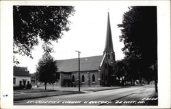 St. Joseph's Church & Rectory DeWitt, IA Postcard Postcard