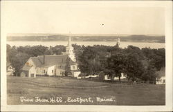 View from Hill, Eastport Maine Postcard Postcard