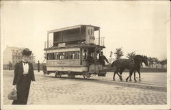 Horse Drawn Tram Postcard