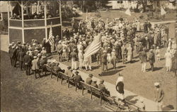 People Gathered Bandstand Postcard