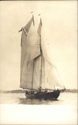 Schooner Under Full Sail Sailboats Postcard Postcard