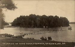 Swimming at Camp Norridgewock Postcard