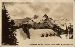 Paradise Inn and Tatoosh Range, April Postcard