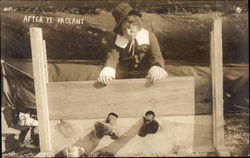 After Ye Pageant - Man in stocks Postcard