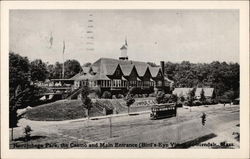 Norumbega Park, Casino and Main Entrance Auburndale, MA Postcard Postcard