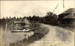 Medford Boat Club, Mystic Lake Massachusetts Postcard Postcard