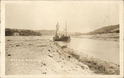 Barges Midway C.C. Canal Cape Cod, MA Postcard Postcard