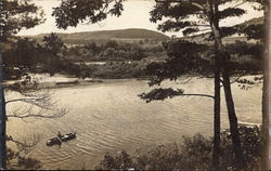 Boat on Lake Binghamton, NY Postcard Postcard