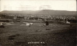 View over the Town Endicott, NY Postcard Postcard