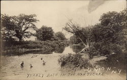 Yearly Bath In the Nanticoke Postcard