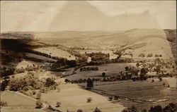 View of River in Valley Postcard