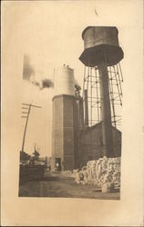 Smokestack Under Construction Endicott Johnson & Co Postcard