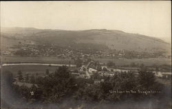 View of Town and Susquehanna River Postcard