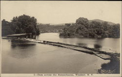 Dam across the Susquehanna Windsor, NY Postcard Postcard