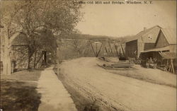 Th Old Mill and Bridge Windsor, NY Postcard Postcard