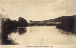 River Bridge Windsor, NY Postcard Postcard