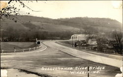 Road Leading to Susquehanna River Bridge Postcard