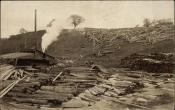 Lumber Mill Itaska, NY Postcard Postcard