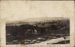 View South from D. & H. Station Harpursville, NY Postcard Postcard