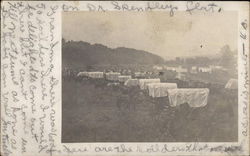 Soldiers Camping on Dr. Spendley's Flat Chenango Forks, NY Postcard Postcard