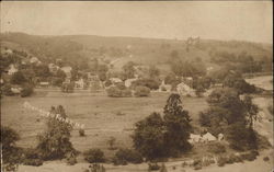 View of Town and Hills Chenango Forks, NY Postcard Postcard