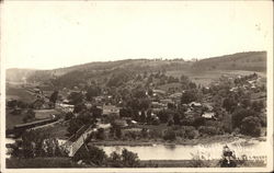 View of Town and Bridge Chenango Forks, NY Postcard Postcard