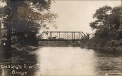 Chenango River Bridge Postcard