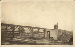 At a Construction Site, Chenango Bridge Postcard