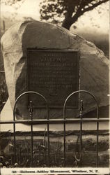 Rebecca Ashley Monument Windsor, NY Postcard Postcard