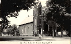 First Methodist Church Deposit, NY Postcard Postcard