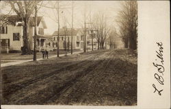 View Down Residential Street Postcard