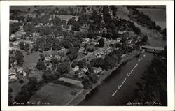 Aerial View of Town and River Deposit, NY Postcard Postcard