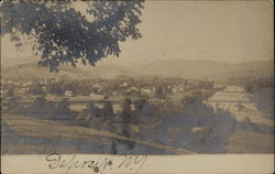 View of Town and River Postcard