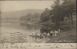 On West Branch Delaware River Deposit, NY Postcard Postcard