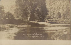 Delaware River Deposit, NY Postcard Postcard