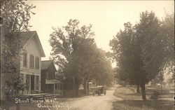 Street Scene, Looking West Ouaquaga, NY Postcard Postcard