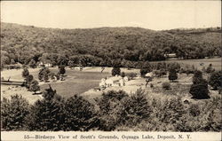 Birdseye View of Scott's Grounds, Oquaga Lake Deposit, NY Postcard Postcard