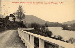 Riverside Drive, between Susquehanna, Pa., and Windsor, NY Postcard Postcard