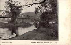 Raceway and Bridge Postcard