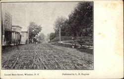 Lower Main Street Windsor, NY Postcard Postcard