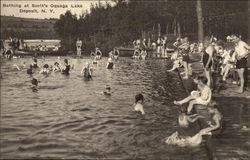 Bathing at Scott's, Oquaga Lake Postcard